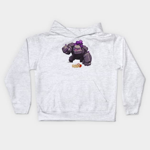 Golem - Clash of Clans Kids Hoodie by RW Designs